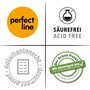 perfect line - Lot de 100 pochettes perforées DIN A4 – Pochettes transparentes grainées – Épaisseur 40 my – Fin, léger, peu enco