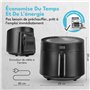 LEBENLANG Friteuse air fryer 5L & 1500W - Livret de recettes & incl. 8 programmes I Sans huile & sans graisse friteuses à airfry