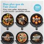 LEBENLANG Friteuse air fryer 5L & 1500W - Livret de recettes & incl. 8 programmes I Sans huile & sans graisse friteuses à airfry