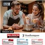 LEBENLANG Balance de cuisine numérique étanche – Rechargeable par USB & avec câble de charge I Jusqu'à 10 kg I Balance de cuisin