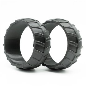 Lot de 2 protections de roue XL compatibles avec Gardena Sileno Life City - Profil de tondeuse robot - Augmentation de la tracti