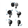 Lot de 2 protections de roue XL compatibles avec Gardena Sileno Life City - Profil de tondeuse robot - Augmentation de la tracti