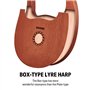 Donner Lyre Harpe Acajou 16 Cordes Métal Selle en os Dans le Style de la Grèce Antique avec Clé de réglage et Housse Noire, DLH-