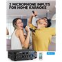Moukey Amplificateur Audio 2.0 Canaux, Amplificateur Stéréo Bluetooth 5.0 100W, Amplificateur HiFi, Radio FM Portable, Entrée Ca