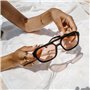 Purelei® Summer Haze Lunettes de soleil polarisées à double pont avec protection UV400, noir/marron, logo doré, étui inclus, cad