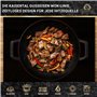 KAISERTAL® Poêle en fonte 32 cm – Poêle en fonte à induction & Cast Iron Pan – Pour l'intérieur et l'extérieur – Passe au four, 