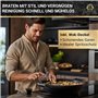 KAISERTAL® Poêle en fonte 32 cm – Poêle en fonte à induction & Cast Iron Pan – Pour l'intérieur et l'extérieur – Passe au four, 