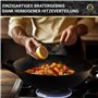 KAISERTAL® Poêle en fonte 32 cm – Poêle en fonte à induction & Cast Iron Pan – Pour l'intérieur et l'extérieur – Passe au four, 