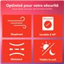 PURAHELP Gilet Jaune Voiture Set de 4 pièces valable dans Toute l'europe Selon en ISO 20471 - Gilet de sécurité reflechissant - 