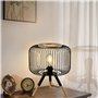 LQWELL® Lampe De Table Moderne Noire En Métal - Pour Chevet