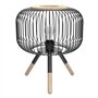 LQWELL® Lampe De Table Moderne Noire En Métal - Pour Chevet, Bureau, Lecture - E27 - Pour Chambre À Coucher, Salon, Salle À Mang