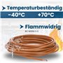 Kalitec Câble de câblage H07V-K 1,5 mm² marron - 10 m - Flexible - En PVC - Toron 1,5 mm² - Câblage à fil fin - Câble unique - C