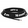 Kalitec Câble H07V-K 16 mm² Noir - 2 m - Flexible - Toron - Câblage à Fils Fins - Pour Armoire de Compteur et de Commande