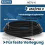 Kalitec Câble H07V-K 16 mm² Noir - 2 m - Flexible - Toron - Câblage à Fils Fins - Pour Armoire de Compteur et de Commande