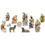 FADEDA Mathias Lot de 11 figurines de crèche peintes à la main 50 cm Accessoires de décoration de table de Noël