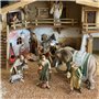 FADEDA Mathias Lot de 11 figurines de crèche peintes à la main 50 cm Accessoires de décoration de table de Noël