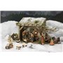 FADEDA Mathias Lot de 11 figurines de crèche peintes à la main 50 cm Accessoires de décoration de table de Noël