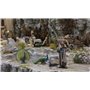 FADEDA Mathias Lot de 11 figurines de crèche peintes à la main 50 cm Accessoires de décoration de table de Noël