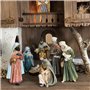 FADEDA Mathias Lot de 11 figurines de crèche peintes à la main 50 cm Accessoires de décoration de table de Noël