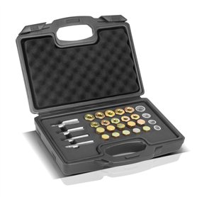 STAHLWERK Kit de réparation de bouchon de vidange d'huile 64 pièces pour filetage de vidange d'huile | Ajustement fileté | Tarau