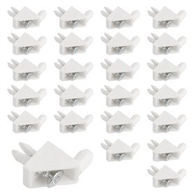 Support étagère 101558 compatible avec IKEA PAX KOMPLEMENT Rechange Taquet étagère Fixation Cheville Blanc (24 pièces)