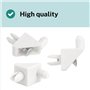 Support étagère 101558 compatible avec IKEA PAX KOMPLEMENT Rechange Taquet étagère Fixation Cheville Blanc (24 pièces)