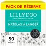 LILLYDOO Lot de 50 matelas à langer souples et doux pour la peau