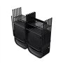 QLS Support mural XXL en acier pour chaises de jardin, chaises pliantes, chaises de plage, noir, double