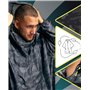 Jubi® Poncho de pluie pour homme en 100 % polyester recyclé - Gris - Durable, léger et imperméable, gris, taille unique