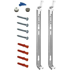 Jabema 2 fixations de radiateur de 900 mm et 1 kit de bouchons 1/2"