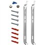 Jabema 2 fixations de radiateur de 900 mm et 1 kit de bouchons 1/2"