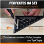 Marqueur à trous profonds professionnels – Marqueurs chantier avec carquois + 6 mines de rechange + taille-crayon, parfait comme