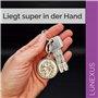 Lunexus Christopherus Porte-clés Ø 3,5 cm – Saint Christophe ange gardien pour voiture et moto – Béni – saint patron automobilis