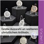 Lunexus Christopherus Porte-clés Ø 3,5 cm – Saint Christophe ange gardien pour voiture et moto – Béni – saint patron automobilis