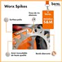 BEOS® 2 x crampons en acier inoxydable de qualité supérieure pour Worx Landroid S/M + 12 x vis en acier inoxydable – Amélioratio