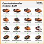 BEOS® 2 x crampons en acier inoxydable de qualité supérieure pour Worx Landroid S/M + 12 x vis en acier inoxydable – Amélioratio