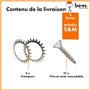 BEOS® 2 x crampons en acier inoxydable de qualité supérieure pour Worx Landroid S/M + 12 x vis en acier inoxydable – Amélioratio