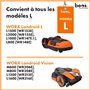 BEOS® 2 x Crampons en Acier Inoxydable de qualité supérieure pour Worx Landroid L & Vision + 12 x vis – Amélioration de la Tract