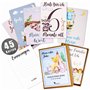 Pikaflor Lot de 45 cartes jalons pour bébé garçon (animaux peints à la main en allemand) avec boîte cadeau + beau cadeau pour na