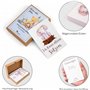 Pikaflor Lot de 45 cartes jalons pour bébé garçon (animaux peints à la main en allemand) avec boîte cadeau + beau cadeau pour na