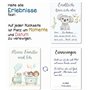 Pikaflor Lot de 45 cartes jalons pour bébé garçon (animaux peints à la main en allemand) avec boîte cadeau + beau cadeau pour na