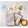 Pikaflor Lot de 45 cartes jalons pour bébé garçon (animaux peints à la main en allemand) avec boîte cadeau + beau cadeau pour na