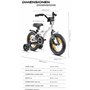 PROMETHEUS BICYCLES Velo Enfant 4 Ans - vélo Fille 14 Pouces a Roulette pour 3 a 5 Ans - Petite Princesse en Blanc