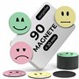 YOURGANIZE® Lot de 90 aimants Smileys - Diamètre : 30 mm - Idéal comme système de récompense pour Les Enfants