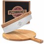PIZZAMACHETE Roulette à pizza + planche à pizza, set à pizza composé d'un couteau de pesée et d'une planche à pizza - Accessoire