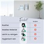 INOGS Support mural pour gants (pour 2 boîtes) - Porte-gants en acier inoxydable - Support pour gants jetables - Distributeur de