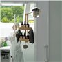 SVADA Étagère de douche suspendue en bambou à suspendre sans perçage Panier de douche Étagère de douche en bois Organiseur de sh