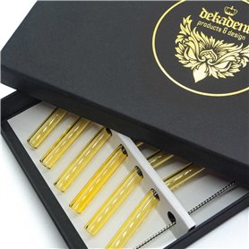 Lot de 6 pailles en verre