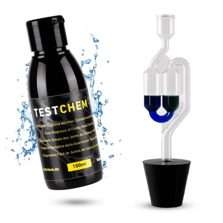 STEEL SEAL Testeur de joint de culasse - Testeur de CO2 pour eau de refroidissement de voiture - Test des gaz d'échappement - Sy