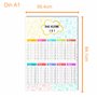 CLEAN SPORTS® 1 poster DIN A1 – Apprendre le petit objet unique de manière ludique – Mathématiques pour l'école primaire – Poste